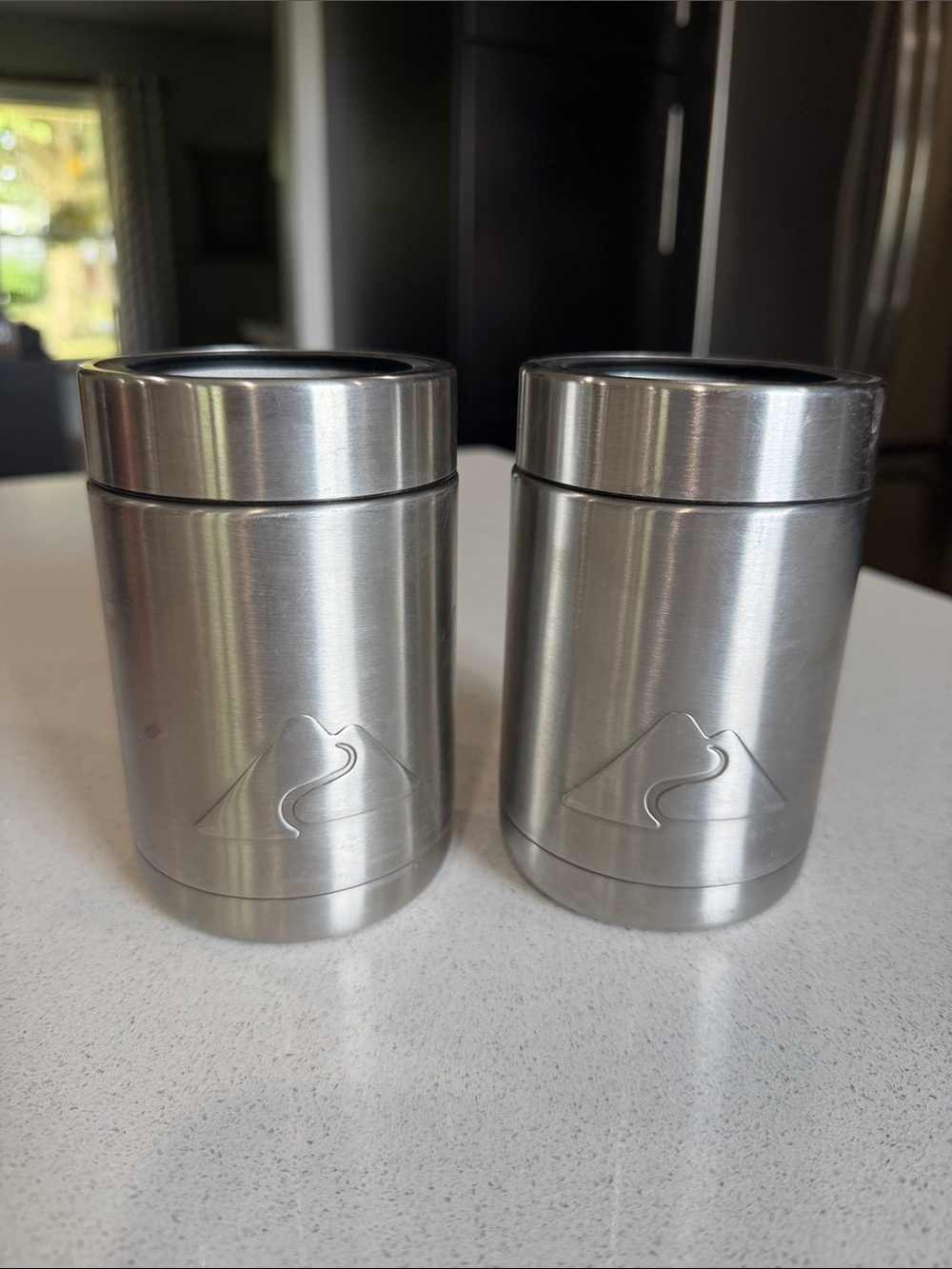 Stainless Steel Insulated Can Cooler - Silver (Missy Oak I believe) -  set of 2